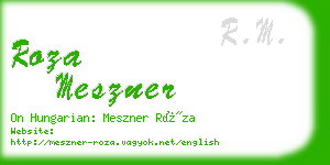 roza meszner business card